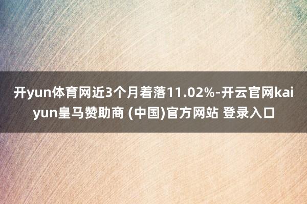 开yun体育网近3个月着落11.02%-开云官网kaiyun皇马赞助商 (中国)官方网站 登录入口