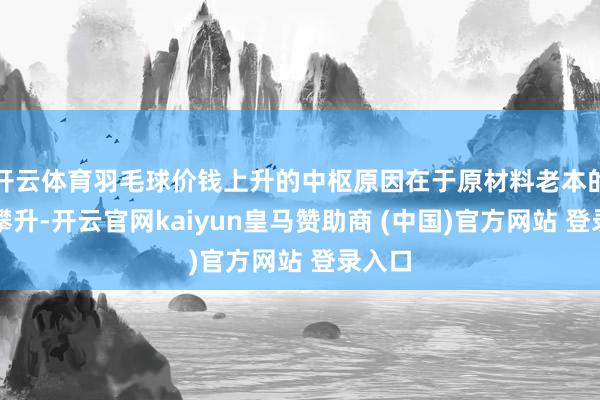 开云体育羽毛球价钱上升的中枢原因在于原材料老本的捏续攀升-开云官网kaiyun皇马赞助商 (中国)官方网站 登录入口