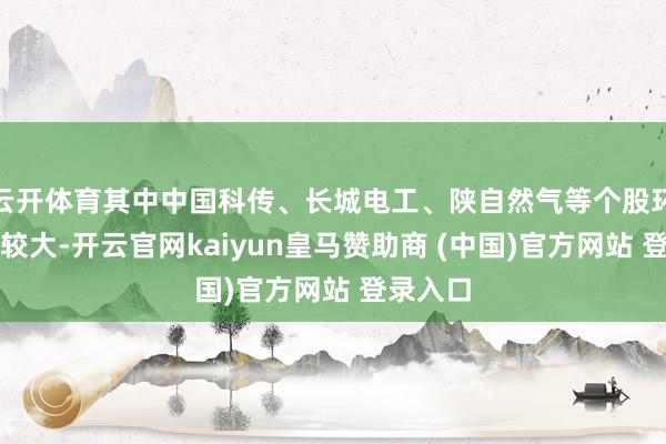 云开体育其中中国科传、长城电工、陕自然气等个股环比增幅较大-开云官网kaiyun皇马赞助商 (中国)