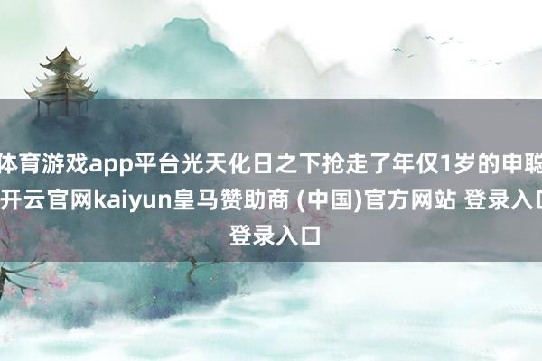 体育游戏app平台光天化日之下抢走了年仅1岁的申聪-开云官网kaiyun皇马赞助商 (中国)官方网站 登录入口
