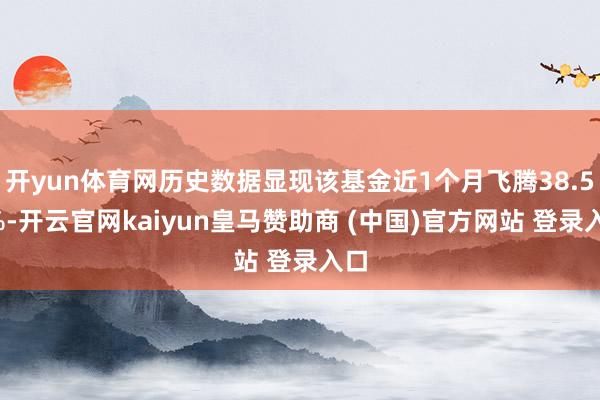 开yun体育网历史数据显现该基金近1个月飞腾38.57%-开云官网kaiyun皇马赞助商 (中国)官方网站 登录入口