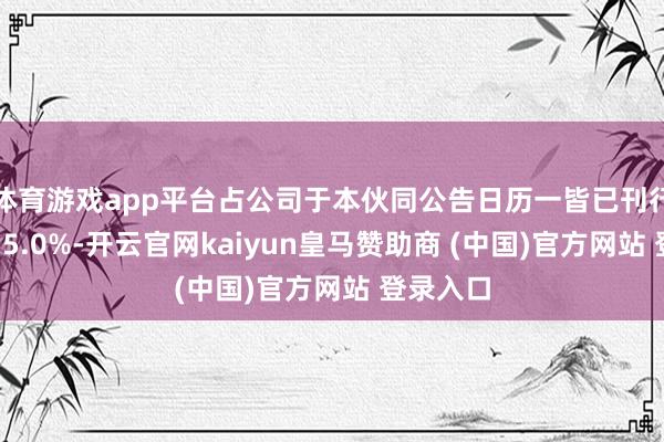 体育游戏app平台占公司于本伙同公告日历一皆已刊行股本的75.0%-开云官网kaiyun皇马赞助商 